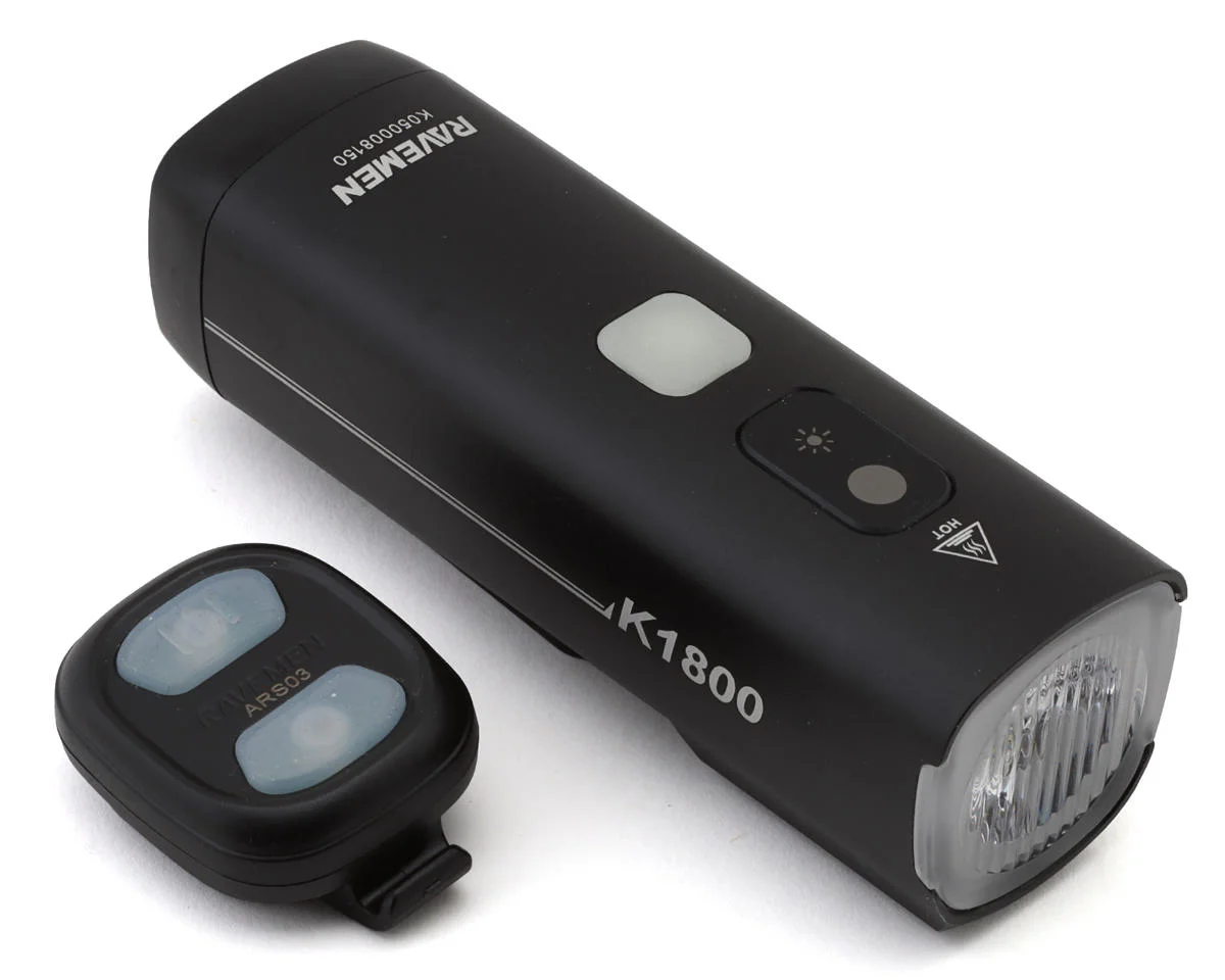 Ravemen K1800 Headlight (Black) (1800 Lumens)